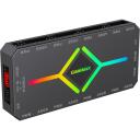Gamemax V4.0 ARGB PWM HUB BK, 136g, 11.8cm, 5.5cm, 1.7cm, heleduse reguleerimise nupp, 4-pin PWM pistik