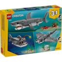 Lego Rotaļlieta 3 IN 1 31381 Negantā haizivs ar dārgumu lādi, 379 detaļas, 8 cm augsta, 26 cm gara, 11 cm plata