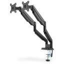 Digitus Lauahoidik DA-90395, 2x32'', 18kg, 33.5cm, must, VESA 75x75, 100x100, teras, plastmass, alumiinium