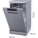 Gorenje Indaplovė GS522E10S, 10 vietų, 6 programos, 2100W, 44.8cm, 60cm, 84.5cm, AquaStop, greitas plovimas