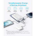 Kompakts un praktisks premium ārējais uzlādes akumulators ar 4 pieslēgvietām USB Lightning 2 × USB-C 10000 mAh 30 W zils A1680031 Anker Zolo