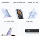 Kompaktne juhtmevaba magnetiline v&auml;line akupank 33W kiirlaadimise ja sisseehitatud alusega, 10000 mAh Magnetic Power Bank Purple BHR08PAGL Xiaomi