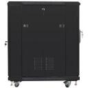 Lanberg rack kapp FF01-6815-12B, 15U, 600x800mm, must, karastatud klaas, 4 ventilaatorit