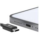 Goobay USB-C uzlādes un sinhronizācijas kabelis 66316, 0.5 m, 3 A, melns, apaļ&scaron;
