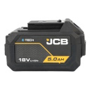 JCB JCB-18LI-5 Professional 18V Li-Ion akumuliatorius įrankių maitinimui 5.0Ah E-TECH didelis na&scaron;umas au&scaron;inimo technologija suderinamas su JCB 18V įrankiais