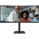 Aoc LCD монитор CU34E4CV 34" WQHD 120Гц, 3440 x 1440, VA, 4 мс, 21:9, 178&deg;/178&deg;, HDR10, KVM, 90W PD, 2 HDMI, 1 DP, 4 USB