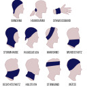 Daudzfunkcionāla &scaron;alle, melna, 100% poliesters, R021002, Origin Outdoors