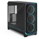 Fractal Design Datora korpuss 3 XL Ambience Pro RGB FD-C-MES3X-03, Melns TG light tint, 1x2.5&rdquo; disku ligzdas
