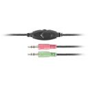 Natec k&otilde;rvaklapid NSL-1295, 20-20000Hz, 2m, must, stereo, 2x3,5mm minijack, tundlik mikrofon, mugavus