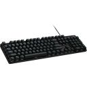 Logitech Juhtmega m&auml;nguriklaviatuur G413 SE 920-010437, 1.8m, must, mehhaanilised nupud, valge valgustus, USB