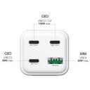 Mediarange įkroviklis MRMA124 100W, 1.5m maitinimo laidas, 3 USB-C, 1 USB-A, greitas įkrovimas, baltas
