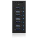 Raidsonic USB centrmezgls IB-AC618, 7x USB 3.0, AC 120/230 V, melns, alumīnijs