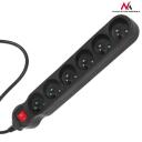Maclean pikendus MCE188, 2300W, 5m, 6 pesa, must, laste kaitse, l&uuml;liti