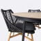 Dārza mēbeļu komplekts HELSINKI galds un 4 krēsli, K20533, HOME4YOU