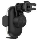 Mediarange Auto Laadija MRMA117 15W, DC 5-9V, 1 USB Type-C port, juhtmevaba laadimine, kiire laadimine, must