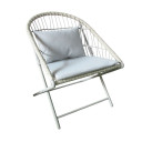 Balkona komplekts YOLANDA 2 krēsli un galds, gaiši pelēks 28079