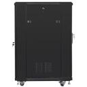 Lanberg Vaba seisev kapp FF01-6822-12B, 600x800mm, 22U, 800kg, must, 4 ventilaatorit, karastatud klaas, teras