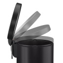 Waste bin Selekta S HAILO 035050601 5L matte black 27x27x20cm