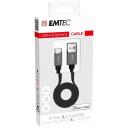Emtec kaabel USB-A Lightning ECCHAT700AP, 1.2m, 2.4A, USB 2.0, hall, must