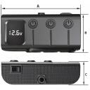 Manta Automobilinis įkroviklis MCC201T, 12-24V, 1306W, 3x USB-A, 2x USB-C, PD 36W, QC 3.0, LED ekranas