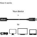 Club3D кабель-удлинитель DisplayPort CAC-1120 1м 8K60Hz DSC 1.2 HBR3 HDR, Mini DisplayPort F, DisplayPort M