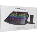 White Shark Dzesē&scaron;anas spilventiņ&scaron; ICE-SHADOW, 17,3", 2 x USB 2.0, 1400 rpm, 20 dB, melns