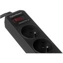 Cyberpower Tracer III B0620SC0-FR pārsprieguma aizsargs, 6 AC 200-250 V, 1.8 m, melns, 350 J, 50-60 Hz, 0-3000 m