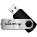 Mediarange USB m&auml;lupulk MR910, 16 GB, USB 2.0, Lugemise kiirus 17 MB/s, Kirjutamise kiirus 6 MB/s, Must/H&otilde;be