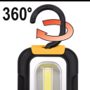 Rotējo&scaron;a rokas lampa COB LED, VOREL, 82724, kompakta un jaudīga apgaismojuma risinājums