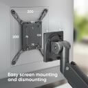 Onkron monitori kinnitus, G130-B, 17-57", 2-27 kg, 2-22 kg, VESA 75x75-200x200 mm, kallutus +60&deg;~-20&deg;, p&ouml;&ouml;ramine 180&deg;