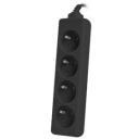 Lanberg pikendus PS0-04E-0150-BK, 1.5 m, 4 x CEE 7/5, 2500 W, 10 A