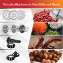 Galinga mėsmalė su tarkavimo funkcija 600W 2 greičiai pralaidumas 1kg/min Sidabrinė Juoda AD4813 Adler