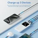 Vention Power Bank FHKW0 10000 mAh, 22.5 W, 2xUSB-A, 1xUSB-C, Micro USB, baltas