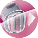 Braun Moteri&scaron;kas skustuvas LS 5560, 330g, violetinis, akumuliatorius, 40min, 3 antgaliai, SoftStrip, EasyGlide