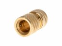 Ūdensapgādes ātrā savienotāja 1/2" ar STOP funkciju, BRASS-LINE, T07306, izturīgs misiņa dizains