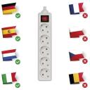 Emos Ilgintuvas P1520, 5&times;2P+PE, 3 680 W, IP20, baltas, su jungikliu, vaikų apsauga