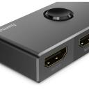 Hama HDMI slēdzis 00205324, 2x2 HDMI, 7680&times;4320, 120Hz, manuāla pārslēg&scaron;ana, gumijas pamatne