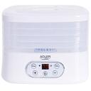 Adler žāvētājs dārzeņiem un augļiem AD 6658, 230 W, 5 plaukti, temperatūras kontrole, integrēts taimeris, balts