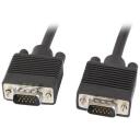 Lanberg VGA kaabel CA-VGAC-10CC-0018-B, 1.8 m, must, 15 pin HD D-Sub, topeltvarjestus, 2 x ferriituum