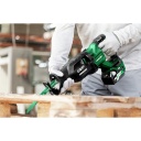 Bezvadu reciprocējošā zāģa HIKOKI CR36DAWGZ, 36 V, bezsuku motors, 1700 /min, 300 mm koka griešanas jauda