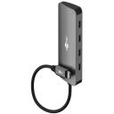Goobay USB centrmezgls, 76565, 4 x USB-C 3.2, 10 Gbit/s, alumīnija/plastmasas korpuss, plāns dizains