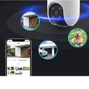 Ezviz H8C CS-H8C-3MP Wi-Fi Āra IP65 3MP 2K Gudrā Pan & Tilt 360 Kamera MicroSD / Nakts Redzamība Balta