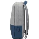 Rivacase Чехол 7562GREY/DARKBLUE, 15.6", 120mm, 635g, 305mm, 460mm, 1 передний карман, USB порт, водоотталкивающая ткань