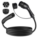 EV Charge Premium EU CE universalus įkrovimo kabelis 22 kW, 32A, Type 2 į Type 2, 7.5 m, juodas