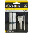Keltin Цилиндр замка K02674, 30/30 мм, 3 ключа, алюминий, ZnAl механизм, 25000 циклов, винт для крепления в комплекте