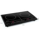 Esperanza EKH008 plīts, 2 zonas, 230V, 2000W, 8 temperatūras līmeņi, automātiska potu noteik&scaron;ana