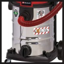 Mitrs/sauss putekļu sūcējs, EINHELL, 2342465, 30L nerūsējo&scaron;ā tērauda tvertne, 1400W, HEPA filtrs