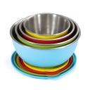 Nerūsējo&scaron;ā tērauda bļotu komplekts ar vāku, Origin Outdoors, R562025, 4 gab. (13-19 cm)