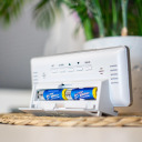 Laika stacija 2MEASURE 250102, elektroniska, bezvadu, apgaismota, sensors, balta