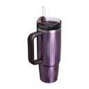Термокружка с трубочкой Stanley The Quencher H2.0 Fluted Tumbler 0,89 л блестящий светло-фиолетовый
